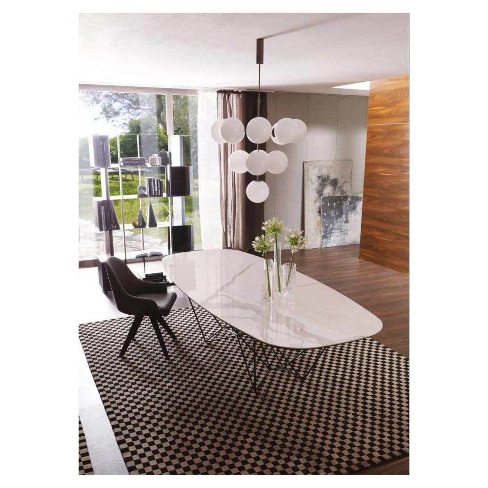 OZZIO FIL8 FISSO en Céramique et piétement métal noir